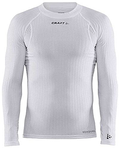 Craft Active Extreme X CN LS Baselayer Herren, L, Weiß, Activewear für Herren Langarm, Waffelstrick-Design, Temperaturmanagement, für kalte Temperaturen, recyceltes Polyester