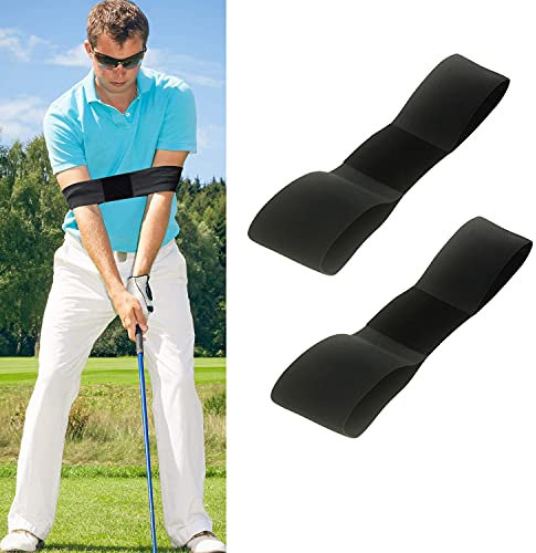 QeeHeng Golf Training Auxiliary Swing Arm Belt, 2PCS Golf Swing Haltungskorrektur Belt Correction Muskelgedächtniskorrektur Form