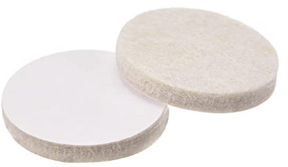 sourcing map Felt Furniture Pads, 30mm Dia Self-stick Non-slip Anti-scratch Round Felt Pads Cabinet Closet Feet Floor Protector Beige 30 Pads