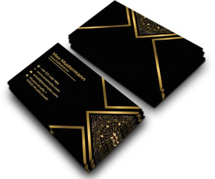 Premium Visitenkarten personalisiert (85x55mm), Premium Papier, hochwertiger Druck + hohe Qualität, selbst gestalten für Business, Unternehmen, Startup & privat (Royal Class)