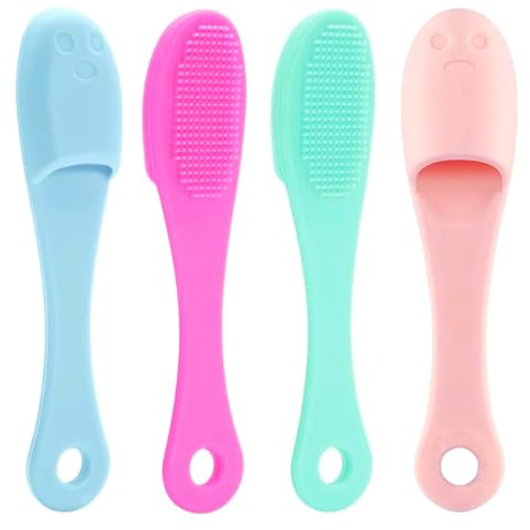 4 Pièces Brosse à Dent Chien Animaux,Brosse à Dents à Doigt,Kit Brosse à Dents Doigt,Brosse à Dent En Silicone Pour Chien,Pour Chiots, Chats Et Petits Animaux De Compagnie,Quatre Couleurs