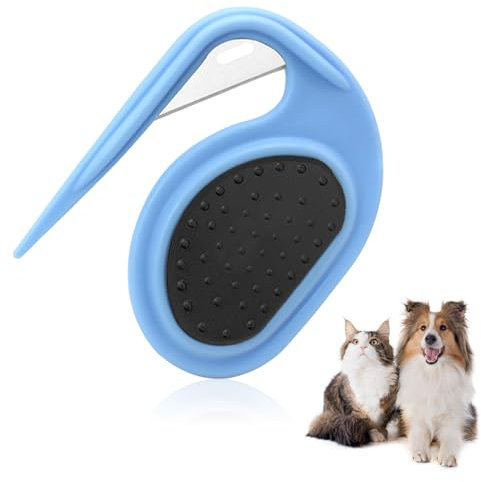 KJG Entfilzungsmesser Katze, Pet Knotting Comb mit Stahlklinge, Knotenkamm für Katzen, Entfilzungskamm für Hunde, Katzen Kamm, für langhaarige Katzen, Hunde