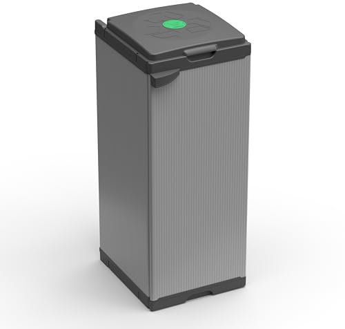 Adventa: Mobile Portasacco Mono per Raccolta differenziata in Plastica, Facile da Montare, Modular System, adatto a Sacchi da 80-110 L, Resistente, Ambienti Interni ed Esterni, 34L x 38P x 87H cm