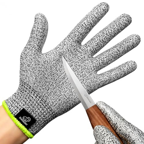 BeaverCraft Holzschnitzhandschuhe CRG – Schnittfeste Schneidehandschuhe Level 5 zum Schnitzen, Holzbearbeiten, Lebensmittelzubereitung