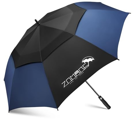 ZOMAKE Golf Umbrella Windproof and Rainproof Large | Large Umbrella Windproof Strong, Big Golfing Brolly Unbreakable Double Canopy for Men Women