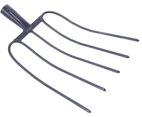 DECOMELODY Attrezzo Per Erba Agricola Forcone Versatile Utensile Agricolo Per Esterni Forcone Per Letame Pratico Resistente Alla Ruggine Manutenzione Prati Rurali
