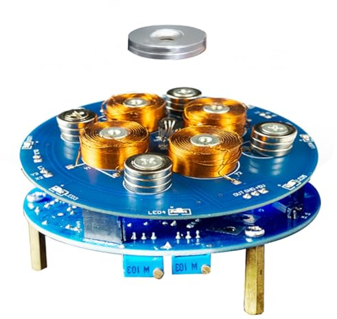 Vkyipg Kit D'Expérience de Lévitation Magnétique DIY Projet de Soudage Pratique D'Assemblage de Soudure 2-5W 150G Charge Aimant Kit Électronique