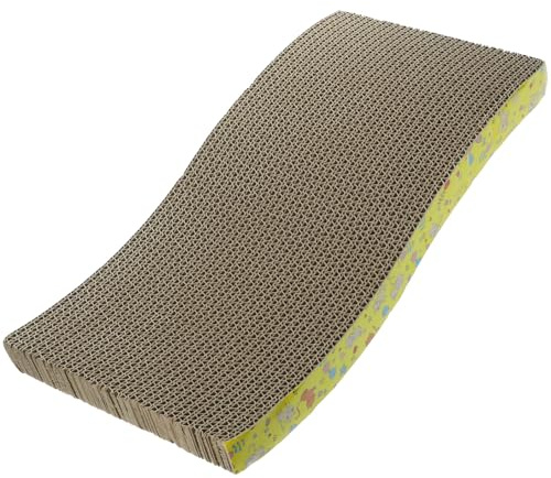 Abaodam Rascador Varios Estilos para Gatos y Gatitos de Papel Corrugado Marrón Tablero para Rascar Función de Entrenamiento y Reducción de Comportamiento Destructivo