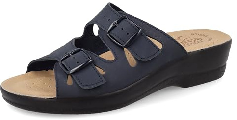 Fly Flot PANTOFOLA Donna 2 FIBBIE 38 Blu