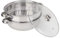 Pentola a vapore a 2 strati, pentola a vapore in acciaio inossidabile con coperchio per gnocchi focacce pesce carne, 27 cm/11 pollici