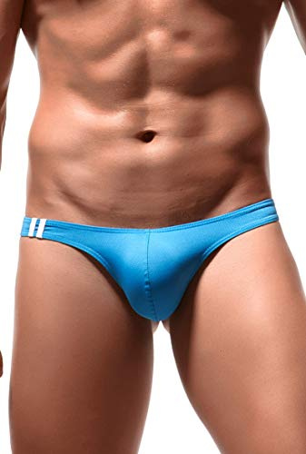 Newsywell mäns låg stigning T rygg string andningsbar bikini mjuka trosor underkläder, BLÅ, XL