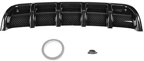 Qiilu Universal Auto Heckstoßstange Haifischflosse Spoiler Diffusor ABS Mini Spoiler für Dachflügel Air (Schwarz)(Kohlefaser)