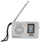 Annadue Portable Radio, AM FM Pocket Radio Built in Speaker, Mini Radio, Silver Grey.