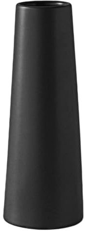 21.5 CM Vaso Fiori Nero Ceramica per Pampas, Vaso Cilindrico Decorativo da Interno Design Moderno Elegante Classici - Nero