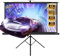 Todeco Écran de Projection sur Pied 60 Pouces, Portable Pliable, Écran pour projecteur avec trépied, pour intérieur ou extérieur, 130 x 75 cm, Formats 16:9, HD 4K 3D, Noir