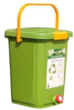 Compostador térmico de plástico de 30 litros, compostador rápido para residuos de cocina y jardín, compostador pequeño, para jardín, cubo de compostaje, contenedor de compostaje para residuos de