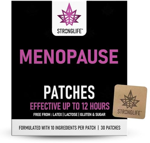 Menopause Supplements Patches – Stronglife Natural 60 Vitamin & Herbal Transdermal Patches for Women – High Absorption, Hormonal Balance - Menopause Relief & Perimenopause Support