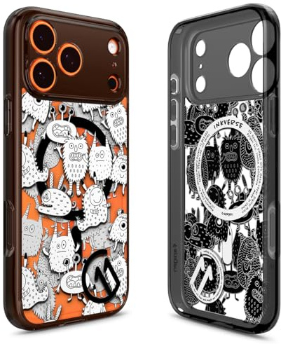 Spigen Ultra Hybrid c11 MagFit Case Compatible with iPhone 17 Pro Max [c11 Series Inkverse edition] [Camera Control Button Covered] [MagSafe Compatible] [3D Effect with Hexa-Layer] - Inkverse