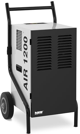 MSW Deshumidificador de obra profesional – 50 L/24 h – hasta 90 m² – Depósito 5,69 L – Secador de ambientes, Deshumidificador de aire, Absorbedor de humedad