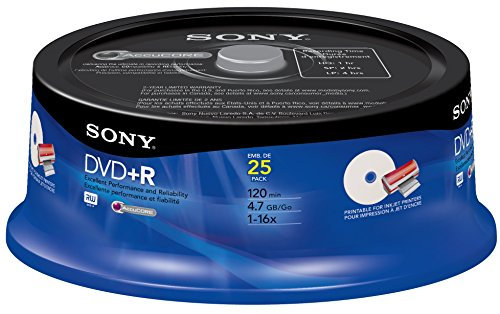 Sony 25dpr47pp 4,7 GB DVD + R 25-teiliges (S) blank DVD – Blank DVDs (DVD + R)