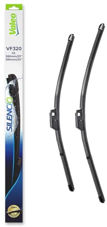 VALEO Silencio Escobilla - VF320 - Kit de Hojas Planas Originales 580 mm/590 mm - Alto Rendimiento, Visibilidad Superior en Carretera, Fácil Instalación - Delanteras - Juego de 2 Escobillas - 574320