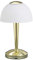 Trio Leuchten LED-Tischleuchte in Messing poliert, Glas weiß satiniert, Touche-Dimmer mit 3 Helligkeitsstufen, inklusive 1 x 5W LED, Höhe - 28 cm 529990103