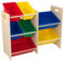 KidKraft Kinderregal aus Holz mit 7 primärfarbenen Aufbewahrungsboxen aus Kunststoff, Spielzeug-Organizer, Kinderzimmerregal, Aufbewahrungsregal für Spielzeug, 15470
