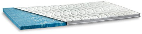 GELAX® | Gel-Schaum Topper Matratzenauflage | 7cm Gesamthöhe | waschbarer Bezug mit 3D-Mesh-Klimaband und Stegkanten | Raumgewicht RG 50 | 160 x 200 cm