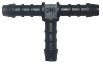 greitapigu.lt, 1 connettore per tubo flessibile a forma di T, riduttore da 6 mm, in plastica, raccordo per tubo dell’aria