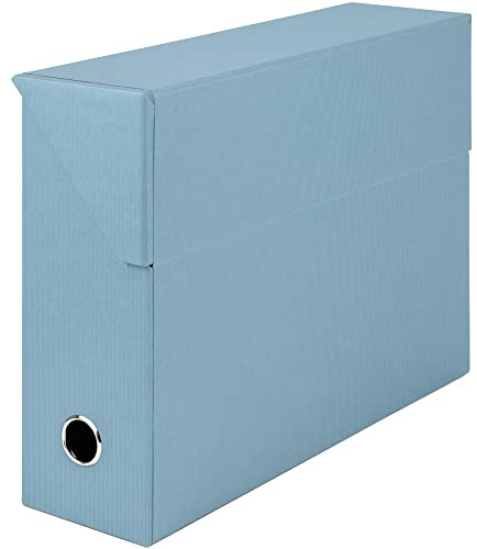 Rössler SOHO Archivbox A4 |Aufbewahrungsbox mit Deckel Pappe | Dokumentenbox A4 | Box mit Deckel | Aufbewahrungsbox mit Deckel Karton | 335 x 95 x 255 mm | 1 Stück | Farbe: Blau | Denim