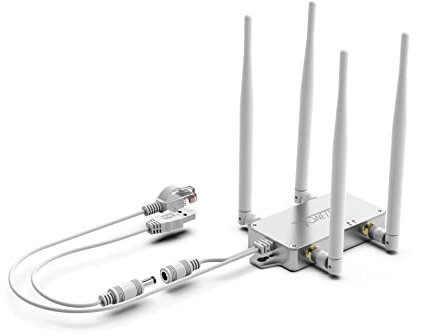 VONETS VBG1200 Mini Wireless-Industrie-Dual-Band-WLAN-Brücke/Repeater/Router mit 2,4 GHz / 5 GHz und 4 externen Antennen, ideal für Industrieanlagen, SPS, Roboter