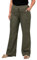 Ulla Popken Damen Leinenhose Hose, Lodengrün, 58 EU