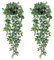 Plante Artificielle Tombante avec Pot Extérieure Intérieure, 2 Pcs Fausse Plante Verte Tombante Plantes, Interieur Plantes Artificielles Suspendues Guirlande, Vigne Plantes Tombante Décoration