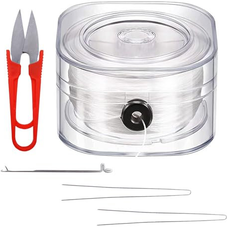 INNAL 120 Meter Gummiband für Armbänder 0.6mm Elastisches Band für Armbänder Transparente Armband Gummiband Elastisch Nylonschnur für Armbänder DIY Basteln Perlenschmuck Schmuckherstellung Halskette