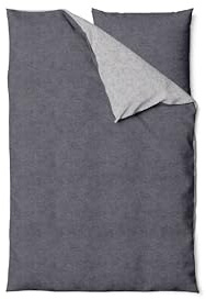 SETEX Wendebettwäsche 135x200 cm - 2-teiliges Bettwäsche-Set in ansprechendem Dunkelgrau-Hellgrau-Design, Inklusive Bettdeckenbezug und Kissenbezug (80x80 cm), Aus 90% Baumwolle/10% Polyester