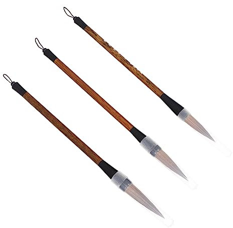 HOODANCOS 3stücke Teiliges Chinesischen Kalligraphiepinseln Mit Reinem Wolfshaar Für Kalligrafie Und Traditionelle Malerei Verschiedene Für Bedürfnisse
