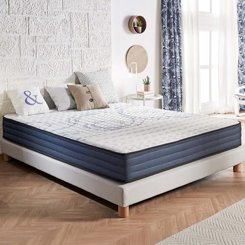 NATURALEX - Matelas PerfectDream 120x190-21 cm - Soutien Mousse à mémoire de Forme - Accueil Blue Latex - Confort Équilibré - Respirant - 7 Zones - Réversible - Ergonomique - Fabriqué en Europe