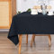 Deconovo Tischdecken Wasserabweisende Tischwäsche Abwaschbare elegant Tischdecke für Esstisch Küche Tischschutz Tischwäschen strapazierfähige, 220x130 cm, Schwarz, 1 Stück