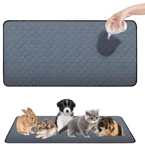 Sporgo PIPI Cuscinetti per porcellini d'India: 120 x 60 cm, lavabili e assorbenti, cuscinetti PIPI, tappetino antiscivolo per conigli, criceti, cuccioli e piccoli animali