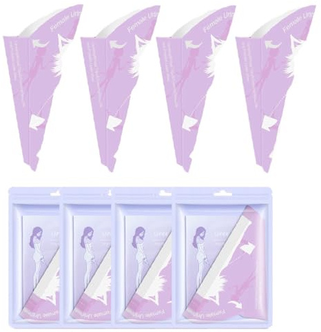 CUEMOON 40 Pezzi Coni per Pipi Donna USA e Getta da Viaggio, Orinatoio Portatile Donna di Carta Coni Pipi Donna Monouso per Campeggio Escursioni e attività All'Aperto