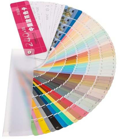 HAMPPLIES Farbkarte Farben mit Glatten Kanten Langlebige Architektur und Malfarben Farbkarte für Präzises Farbabgleichen Vielseitig für Malerei BAU und Kunst Farbmusterblatt für Zuhause