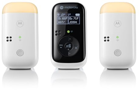 Motorola Nursery PIP15-2 Audio-Babyphone mit HD-Sound, 2 Monitore – Temperaturüberwachung, Zwei-Wege-Kommunikation, Nachtlicht und Schlaflieder