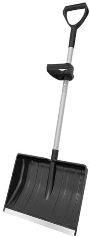 Hipzeepo Pala Quitanieves para Entrada de Vehículos y Garaje, con en Forma de D y Tira de Aluminio, Ergonómica.