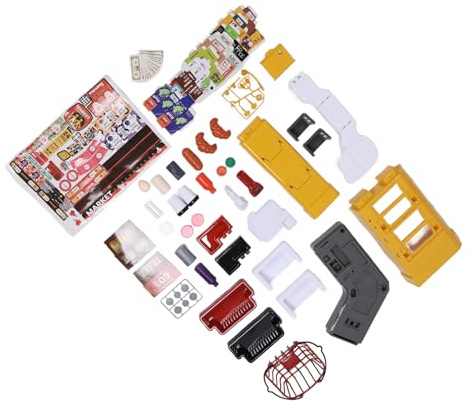 Omquot Giocattolo Interattivo per Bambini, Supermercato, per Giochi di Finzione Educativi con Carrello della Spesa per Bambini, 69 Pezzi