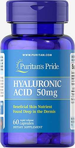 Puritan's Pride Hyaluronic Acid 50 mg Capsules, 60 Count