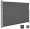 SONGMICS Alu-Seitenmarkise, ausziehbar, 200 x 300 cm, Blickdicht, Sonnenschutz, blickdicht, Seitenrollo, für Balkon, Terrasse, Garten, anthrazit GSA200G