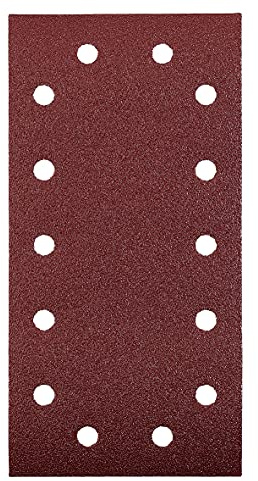 kwb 8189-12 5 pezzi Professional di carta vetrata (115 x 230 mm, perforato, granulometria 120, per legno, metallo e colore, per levigatura aderente con piastra portatore in velcro e sistema di aspirazione, savingspack)