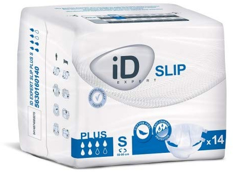 iD Slip All-in-One Incontinence Briefs - Plus - Small (4 Packs of 14)
