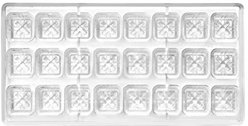 Ibili 799401 chokladform konisk/kvadratisk, plast, vit, 30 x 14 x 2 cm
