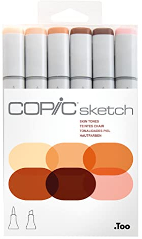 Copic Sketch Set Skin Tones, 6 Stück, multi, 1-pack